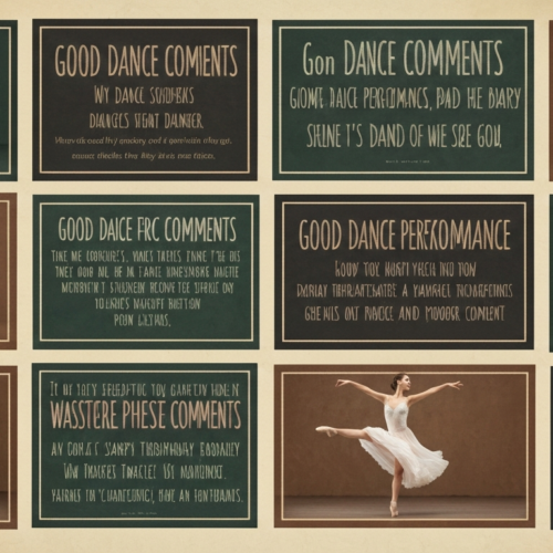 Good Dance Performance Comments
