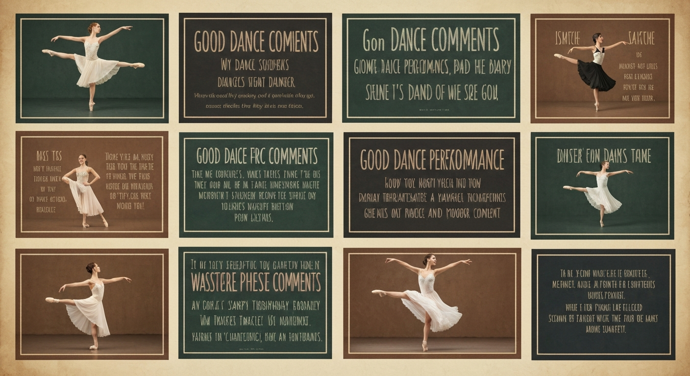Good Dance Performance Comments